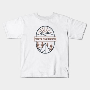 Roots and Boots Camping Kids T-Shirt